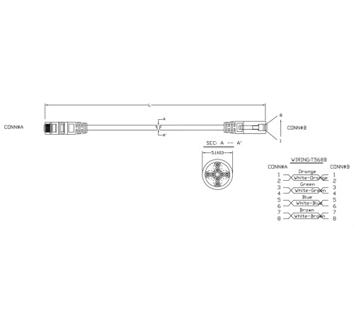 Патч-корд Hyperline PC-LPM-UTP-RJ45-RJ45-C5e-5M-LSZH-YL