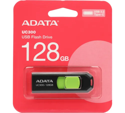 USB флешка Adata ACHO-UC300-128G-RBK/GN