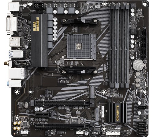 Материнская плата Gigabyte B550M DS3H AC