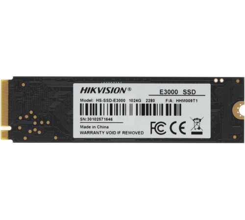 Накопитель SSD Hikvision PCIe 3.0 x4 1TB HS-SSD-E3000/1024G