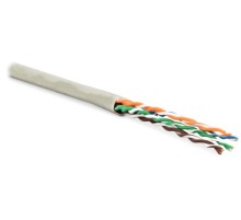 Кабель витая пара Hyperline UUTP4-C6-P24-NCR-IN-PVC-GY-100