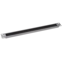 Фальш-панель на 1U с щеточным вводом цвет серый (RAL 7035) Hyperline BPB19-1U-RAL7035