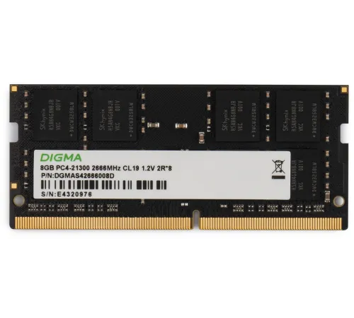 Память DDR4 8Gb 2666MHz Digma DGMAS42666008D