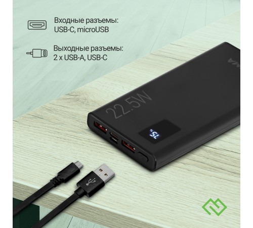 Мобильный аккумулятор Digma DGPF10A DGPF10A22PBK