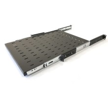 Полка выдвижная c 19'' креплением глубина 800 мм нагрузка до 20 кг для шкафов TTB глубиной 1000-1200мм цвет черный (RAL 9004) Hyperline TSS3-800-RAL9004