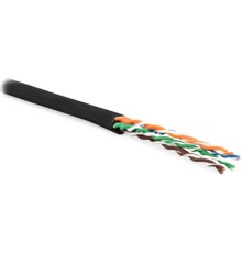 Кабель витая пара Hyperline UUTP4-C5E-P24-IN-PVC-BK-305