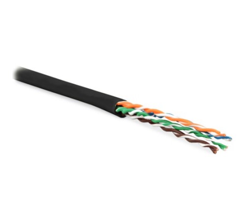 Кабель витая пара Hyperline UUTP4-C5E-P24-IN-PVC-BK-305