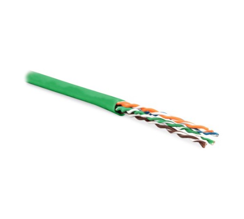 Кабель витая пара Hyperline UUTP4-C5E-P24-IN-PVC-GN-100