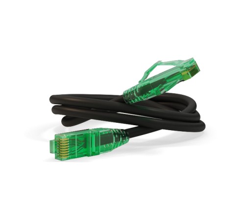 Патч-корд Hyperline PC-LPM-UTP-RJ45-RJ45-C6a-0.5M-LSZH-BK