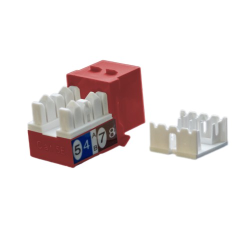 Вставка Keystone Jack RJ-45 (8P8C) Hyperline KJ9-8P8C-C5e-90-RD