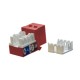 Вставка Keystone Jack RJ-45 (8P8C) Hyperline KJ9-8P8C-C5e-90-RD