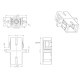 Оптический проходной адаптер SC-SC MM simplex Hyperline FA-P01Z-SC/SC-N/BK-BK