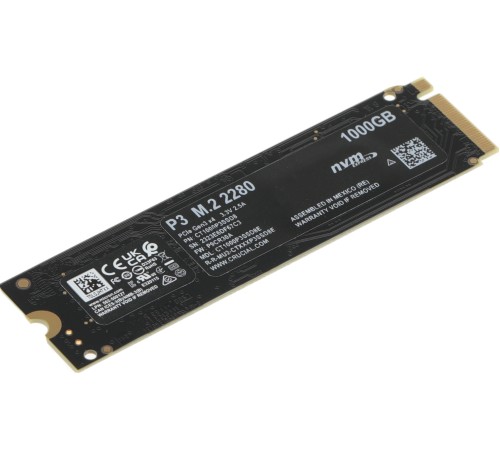 Накопитель SSD Crucial PCIe 3.0 x4 1TB CT1000P3SSD8