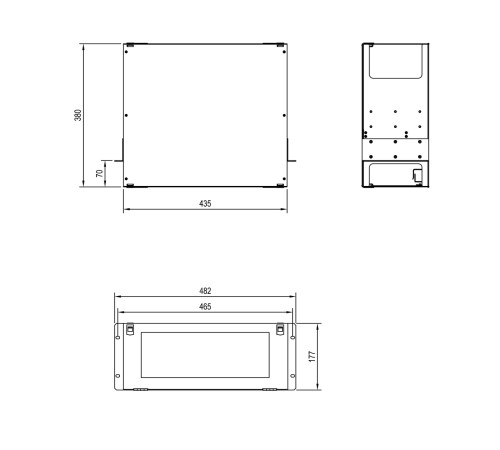 Патч-панель Hyperline FO-19BX-4U-F2-12xSLT-W120H32-EMP