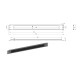 Фальш-панель на 1U с щеточным вводом цвет черный (RAL 9004/RAL 9005) Hyperline BPB19-1U-RAL9004