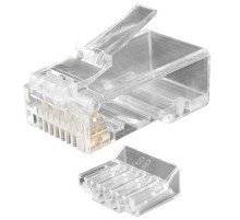 Разъем RJ-45 (8P8C) (100 шт) Hyperline PLUG-8P8C-UV-C6-100