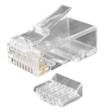 Разъем RJ-45 (8P8C) (100 шт) Hyperline PLUG-8P8C-UV-C6-100