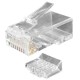 Разъем RJ-45 (8P8C) (100 шт) Hyperline PLUG-8P8C-UV-C6-100