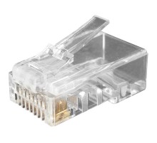 Разъем RJ-45 (8P8C) под витую пару категория 6 (100 шт) Hyperline PLUG-8P8C-U-C6-100