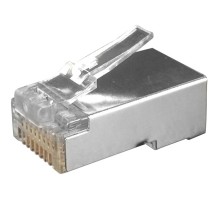 Разъем RJ-45 (8P8C) под витую пару категория 6 экранированный (100 шт) Hyperline PLUG-8P8C-U-C6-SH-100