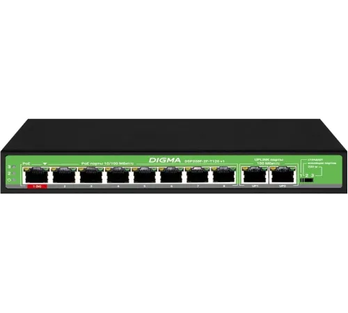 Коммутатор Digma DSP208F-2F-T120 V1