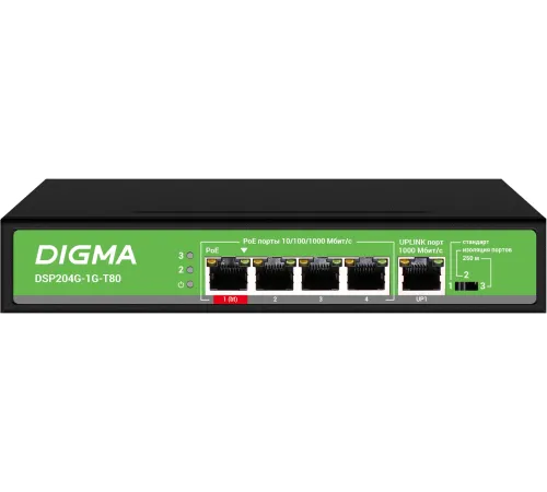 Коммутатор Digma DSP204G-1G-T80