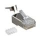 Разъем RJ-45 (8P8C) со вставкой (10 шт) Hyperline PLUG-8P8C-UV-C6-TW-SH-10