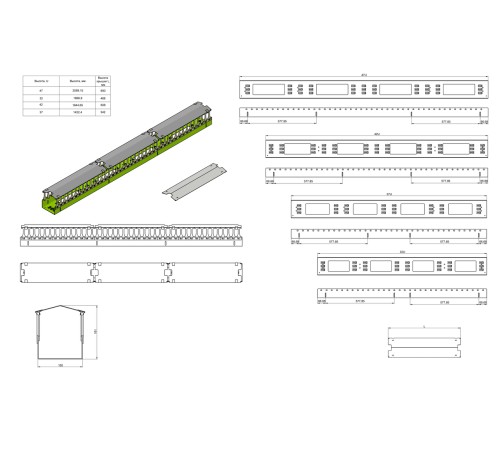 Вертикальный кабельный организатор Hyperline CMF-OR-32U-150x106-C-RAL9005