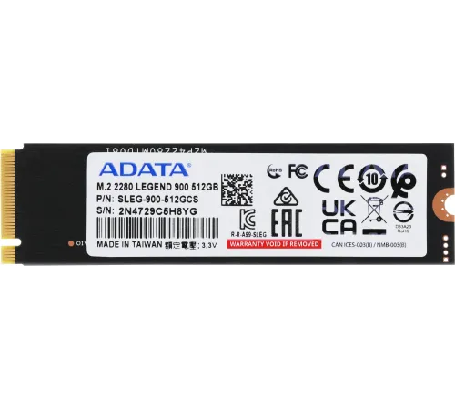 Накопитель SSD PCIe 4.0 x4 Adata SLEG-900-512GCS