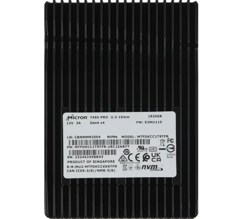 Накопитель SSD Crucial PCIe 4.0 x4 1.92TB MTFDKCC1T9TFR-1BC1ZABYY
