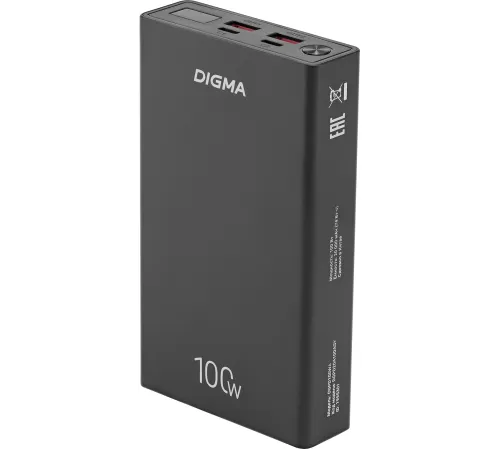 Мобильный аккумулятор Digma DGPD100WA DGPD20A100ABK