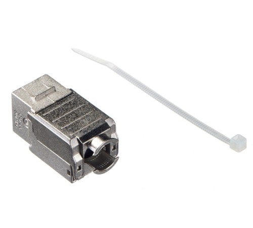 Модуль Keystone экранированный RJ45 cat.6А 90° 110 тип под инструмент KE металлик Netko Expert CKC KJ32-C6A-FS (53968)
