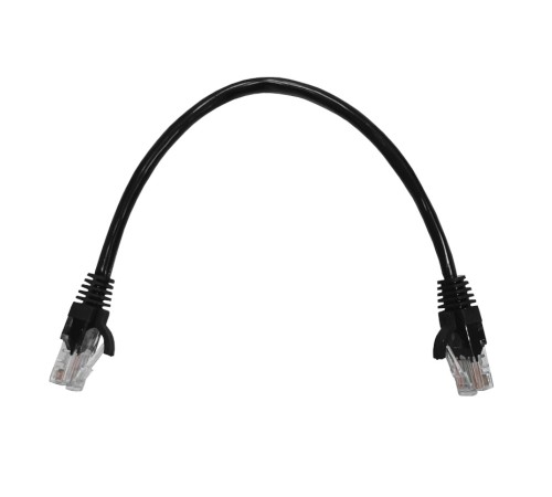 Патч-корд UTP4 cat 5e 0,25м ВС LSZH черный литой коннектор Netko Optima N.BC.UTP.5e-0.25m-1-lszh (67586)