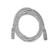 Патч-корд UTP4 cat.5е 2.0м CCA LSZH серый литой коннектор Netko Optima N.CCA.UTP.5e-2.0m-2-lszh (67570)