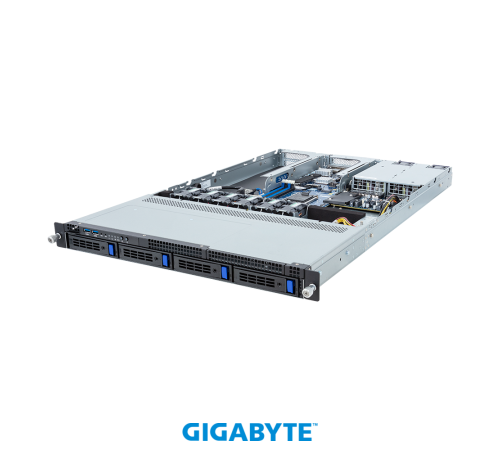 GIGABYTE R133-X13-AAB1 LGA1700 up to 95W / Intel C262 / 4*DDR5  UDIMM ECC 4400 / 4*3,5