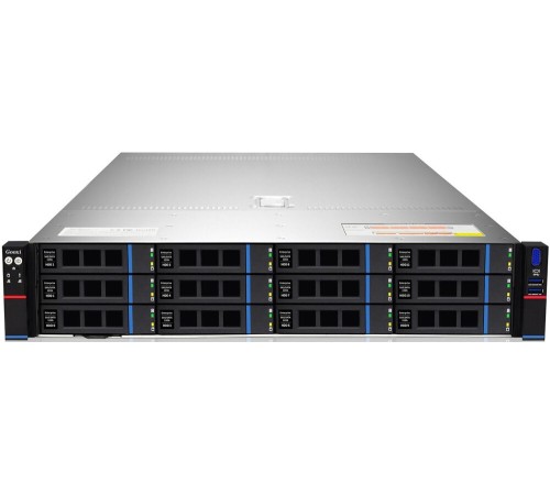 Платформа Gooxi AS201-D12RE-G3 2U 2*LGA4189 up to 270W / 16*DDR4 / 12*3.5 SAS/SATA Expander / 10*LP PCIe / M.2 NVMe 2280 / IPMI 2.0 / AST2500 / 2*1GbE / VGA / 4*USB 3.0 / RS232 / 2*800W PSU / Rail kit (id 31776)