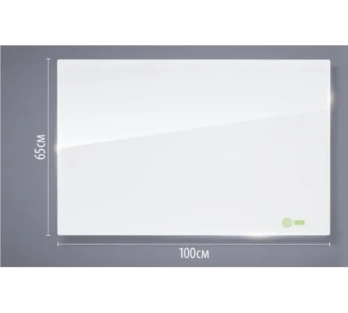 Доска стеклянная Cactus CS-GBD-65X100-UWT-TM