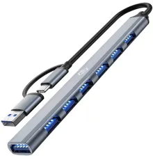 Разветвитель USB-C Digma DHUB-7USB-AC-2.0