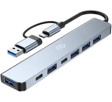Разветвитель USB-C Digma DHUB-7USB-AC