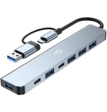 Разветвитель USB-C Digma DHUB-7USB-AC