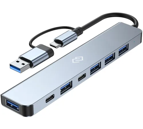 Разветвитель USB-C Digma DHUB-7USB-AC