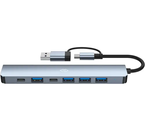 Разветвитель USB-C Digma DHUB-7USB-AC