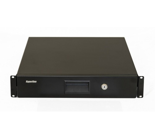 Полка (ящик) для документов с замком 2U 88х483х360мм (ВхШхГ) цвет черный (RAL 9004) Hyperline TDR3-2U-360-RAL9004 Полка (ящик) для документов с замком 2U 88х483х360мм (ВхШхГ) цвет черный (RAL 9004) Hyperline TDR3-2U-360-RAL9004