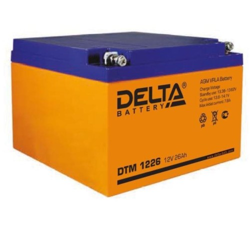 Аккумулятор Delta 12V 26Ah (DTM 1226)
