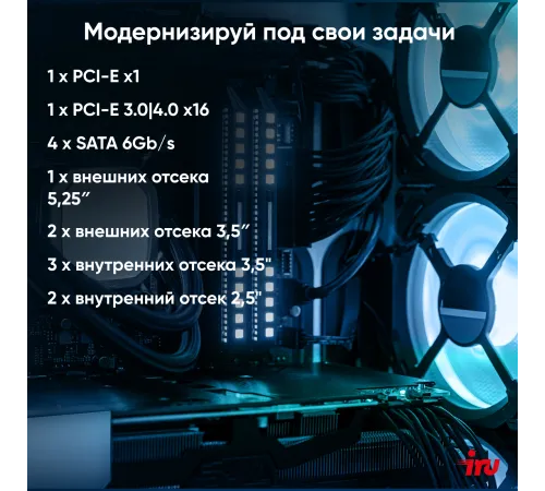 Персональный компьютер iRU Home 310H6SE 2023015 Персональный компьютер iRU Home 310H6SE 2023015