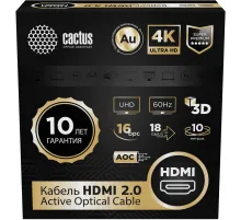Кабель аудио-видео Cactus CS-HDMI-AOC-2-10