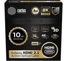 Кабель аудио-видео Cactus CS-HDMI-AOC-2.1-10