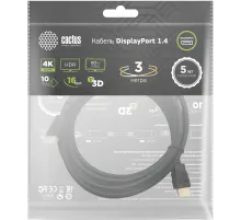 Кабель аудио-видео Cactus CS-DP-DP-1.4-3