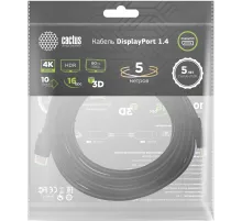 Кабель аудио-видео Cactus CS-DP-DP-1.4-5