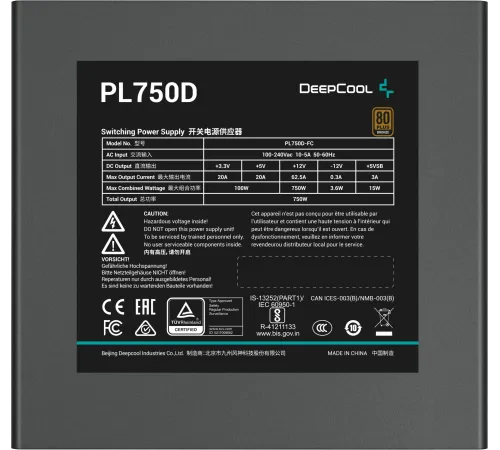 Блок питания DeepCool ATX 750W PL750D